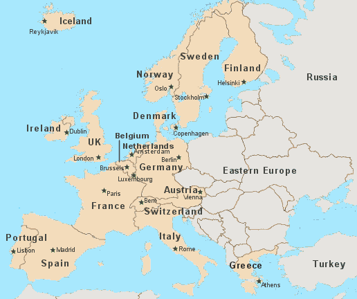 europe map of france and spain Europe Tourist Attractions Uk France Italy Spain More europe map of france and spain